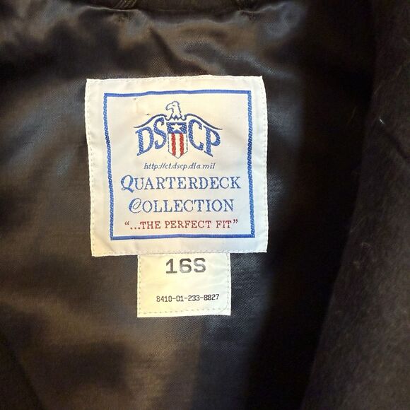 US NAVY Wool Pea Coat WOMEN SIZE 16S Quarterdeck Collection Military Authentic - Picture 8 of 9